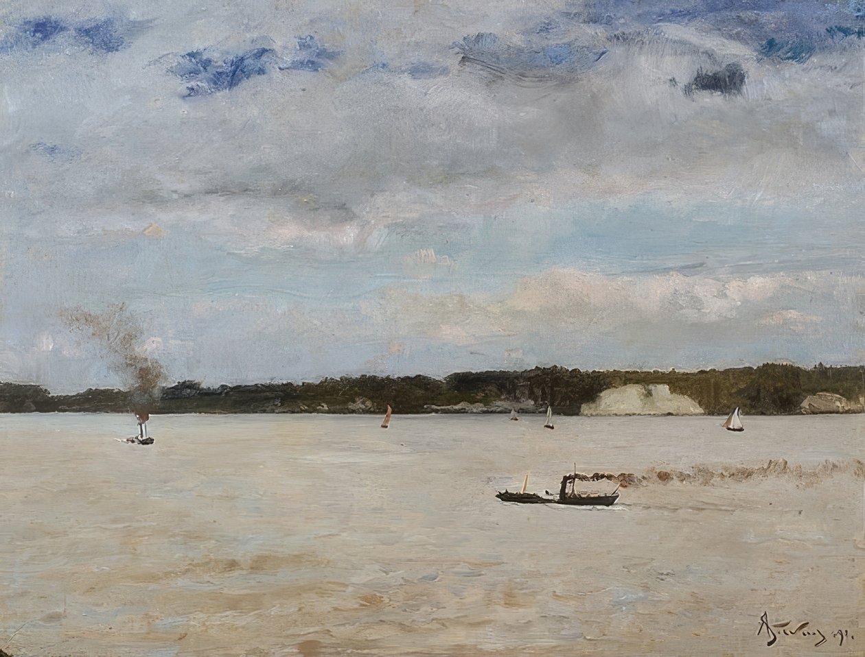 Die Bucht von Honfleur. 1891 von Alfred Emile Stevens