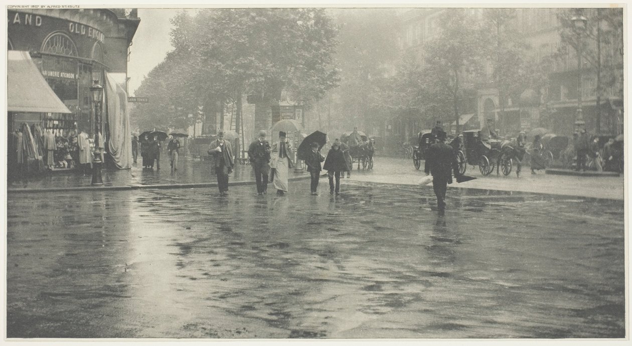 Ein nasser Tag auf dem Boulevard, Paris von Alfred Stieglitz