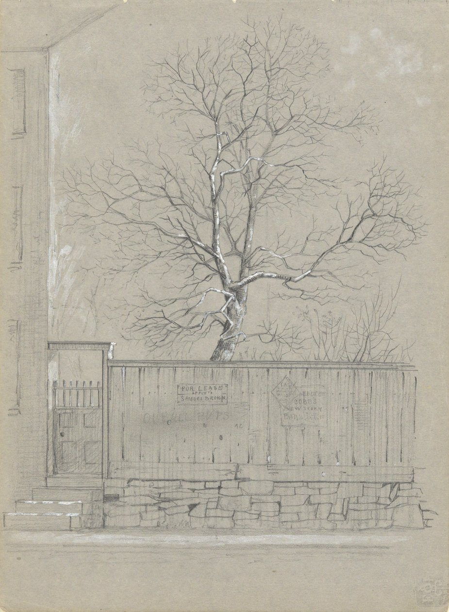 Plakat und Baum von Alfred Wordsworth Thompson