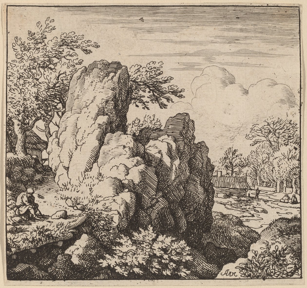 Großer Felsen von Allart van Everdingen