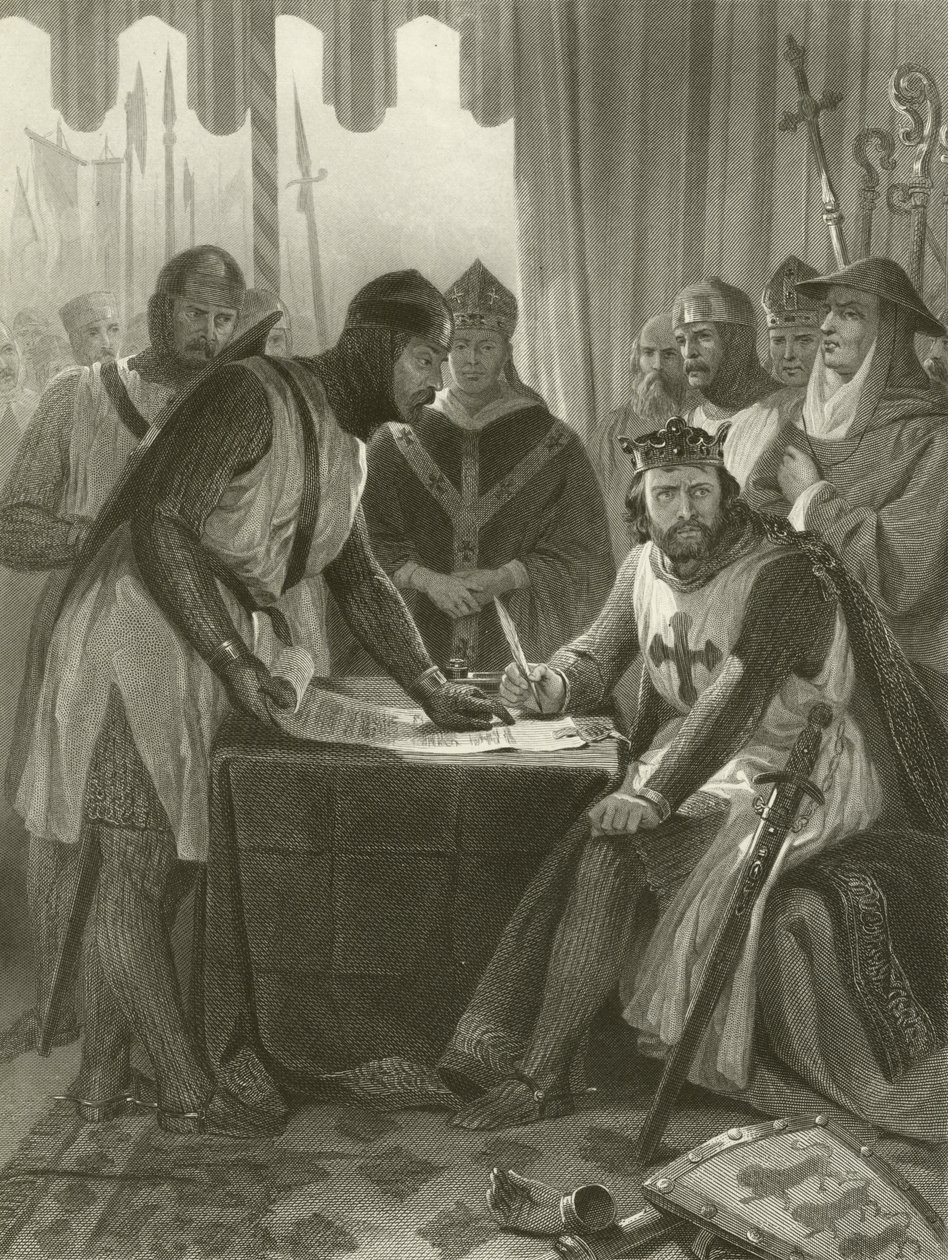 König Johann unterzeichnet die Magna Carta, 1215 von Alonzo Chappel