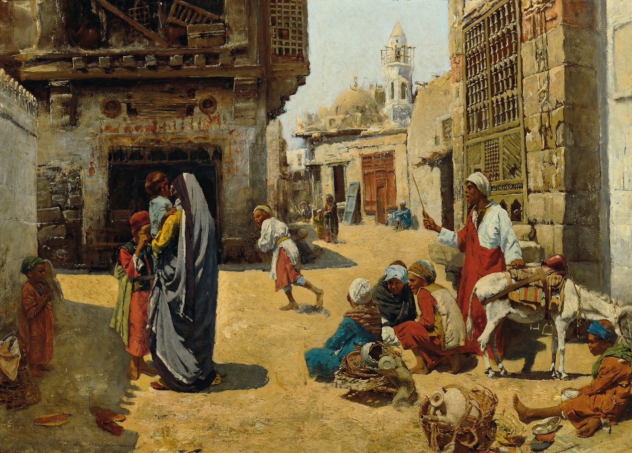 Straßenbild in Kairo von Alphons Leopold Mielich
