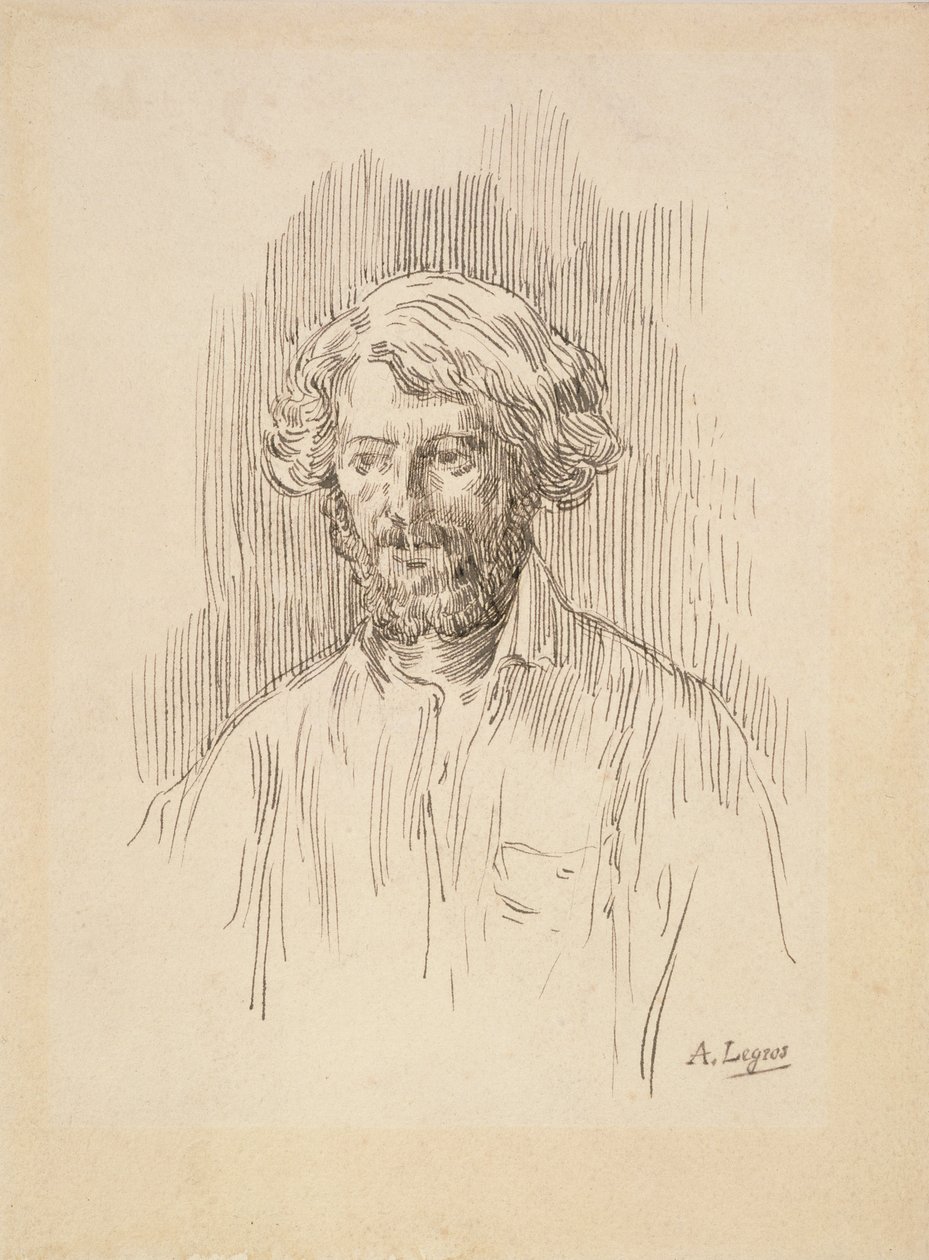 Selbstporträt, 1858 von Alphonse Legros