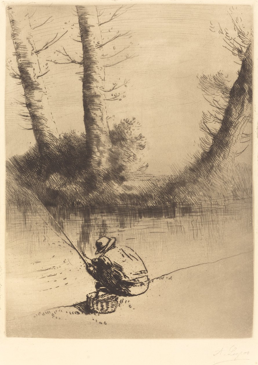 Angler (Le pêcheur à la ligne) von Alphonse Legros