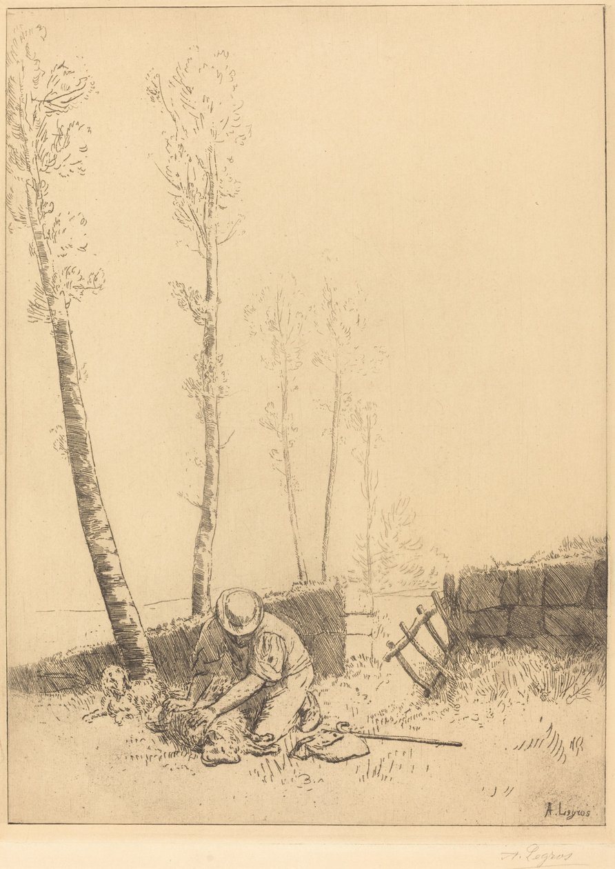 Das gefundene Schaf von Alphonse Legros