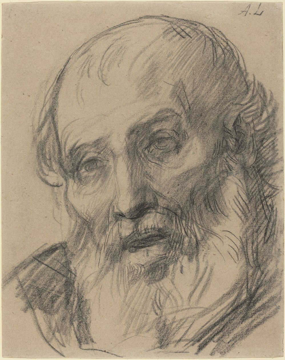 Kopf eines alten Mannes von Alphonse Legros