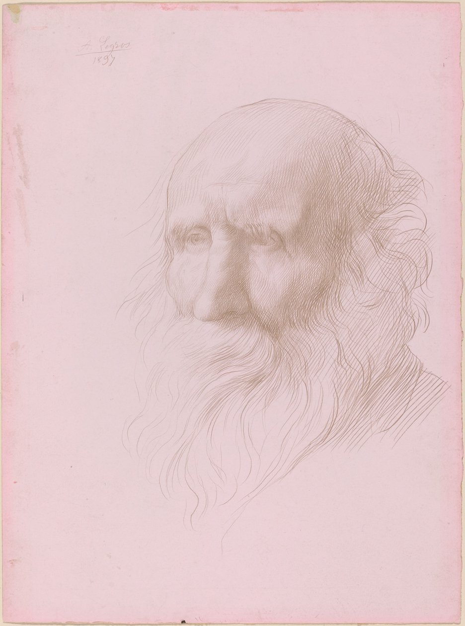 Kopf eines alten Mannes von Alphonse Legros