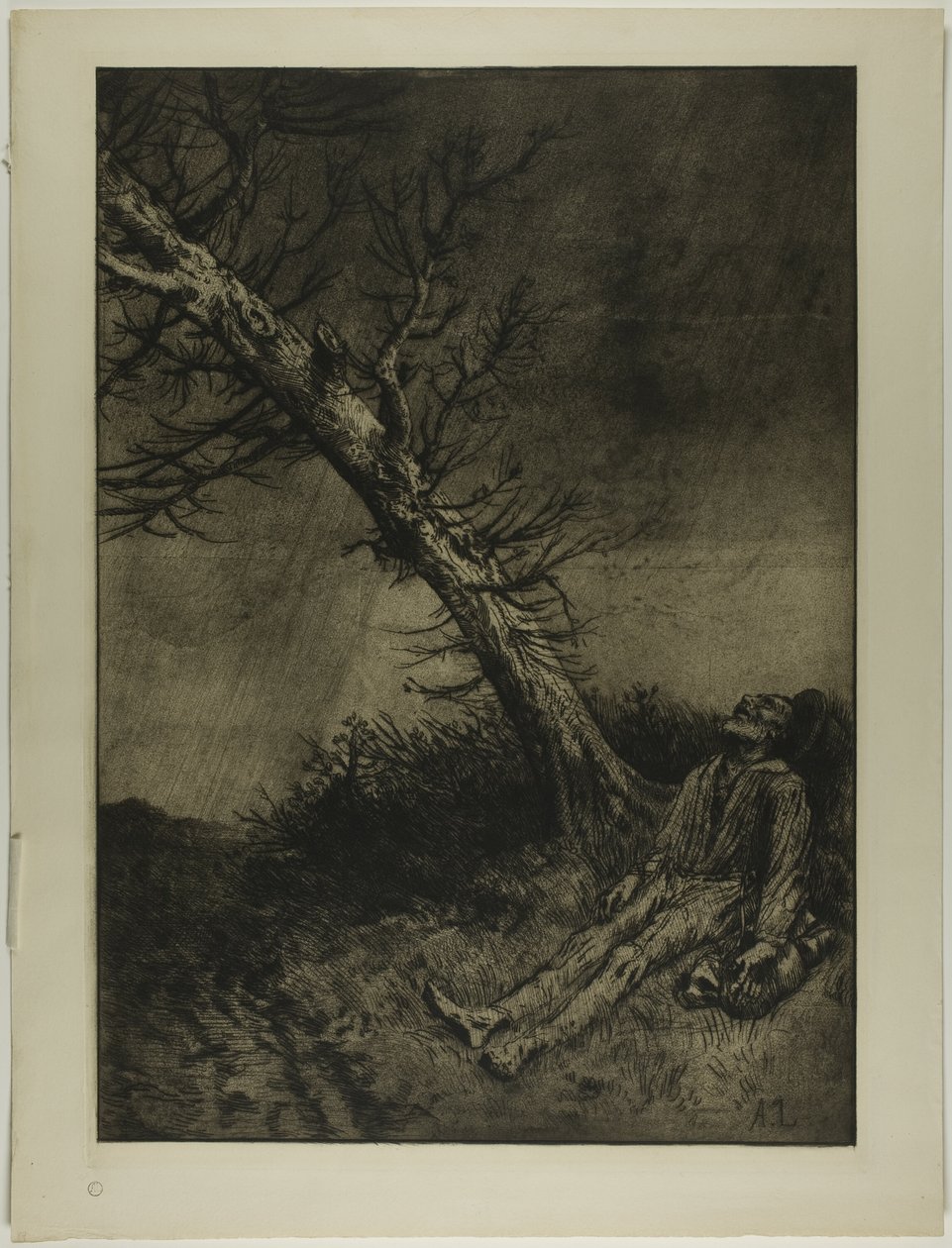 Der Tod des Vagabunden von Alphonse Legros
