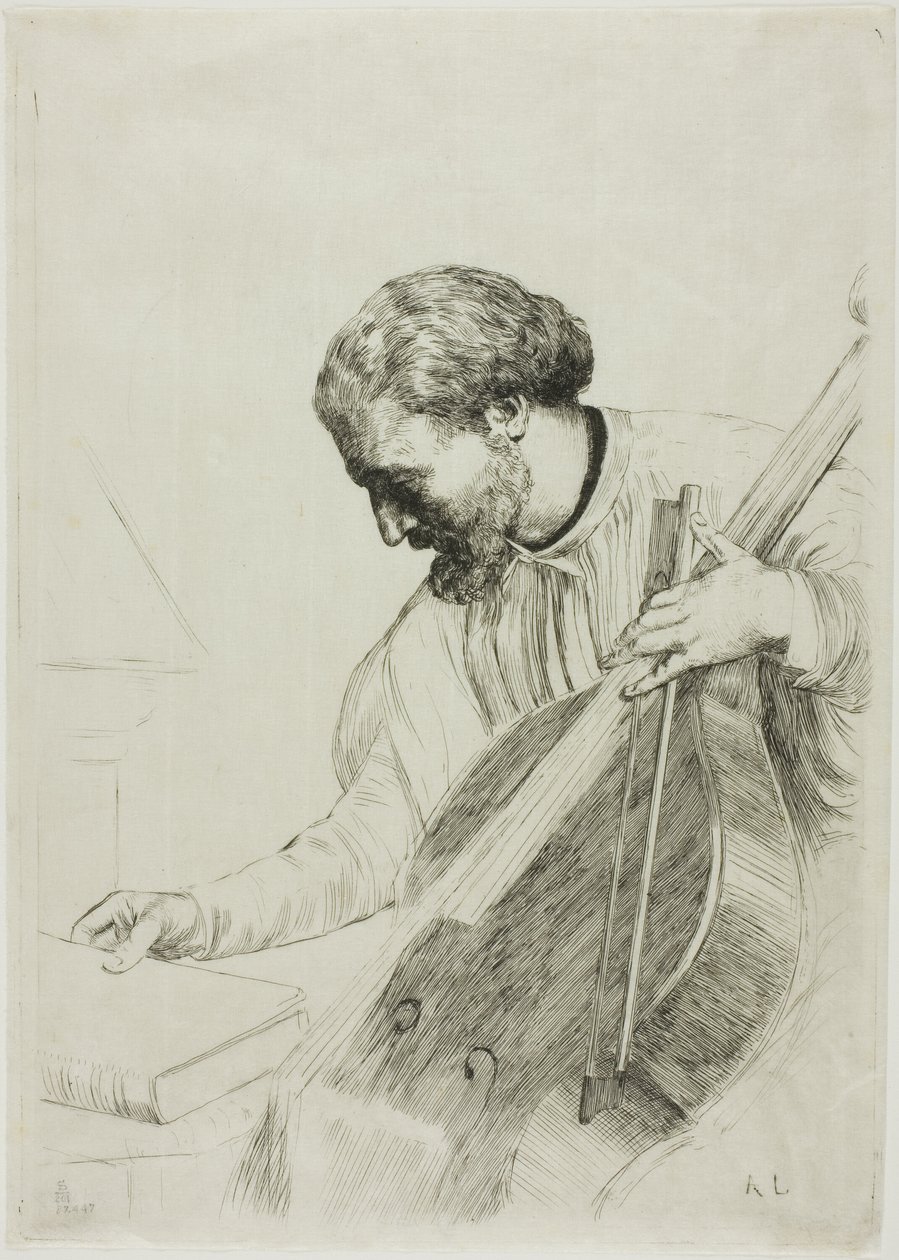 Der Kontrabassspieler von Alphonse Legros