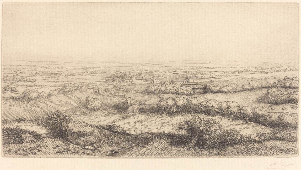 Tal in Burgund Une vallée en Bourgogne von Alphonse Legros