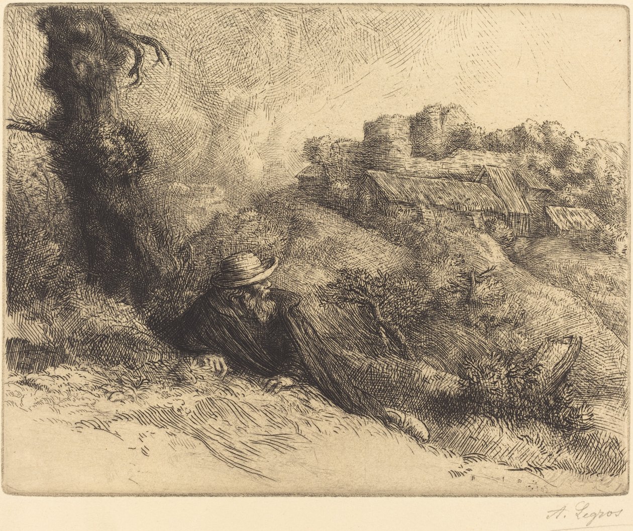 Ansicht eines Schlosses Château des Revenants von Alphonse Legros