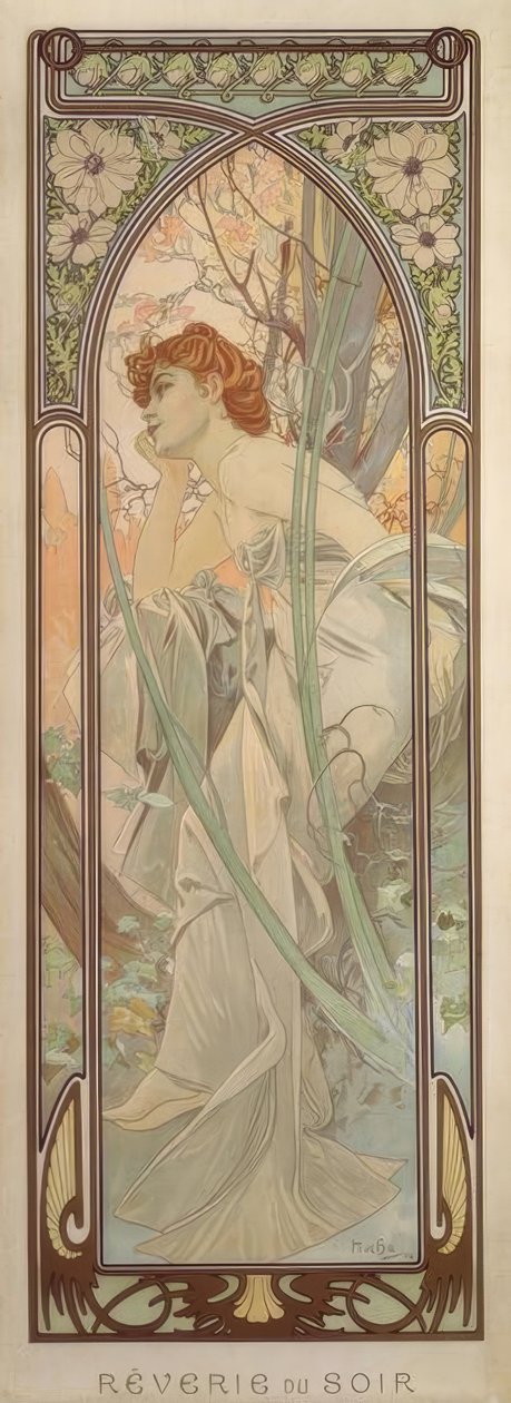 Abendliche Träumerei von Alphonse Mucha