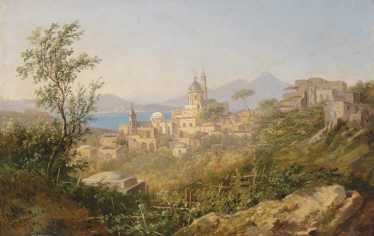 Blick auf Casamicciola. Signiert Alt von Alt