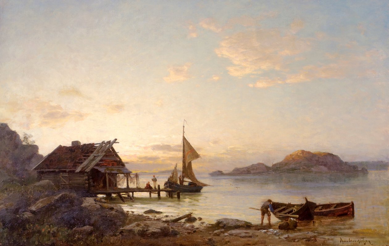 Abend an der Küste von Amaldus Nielsen