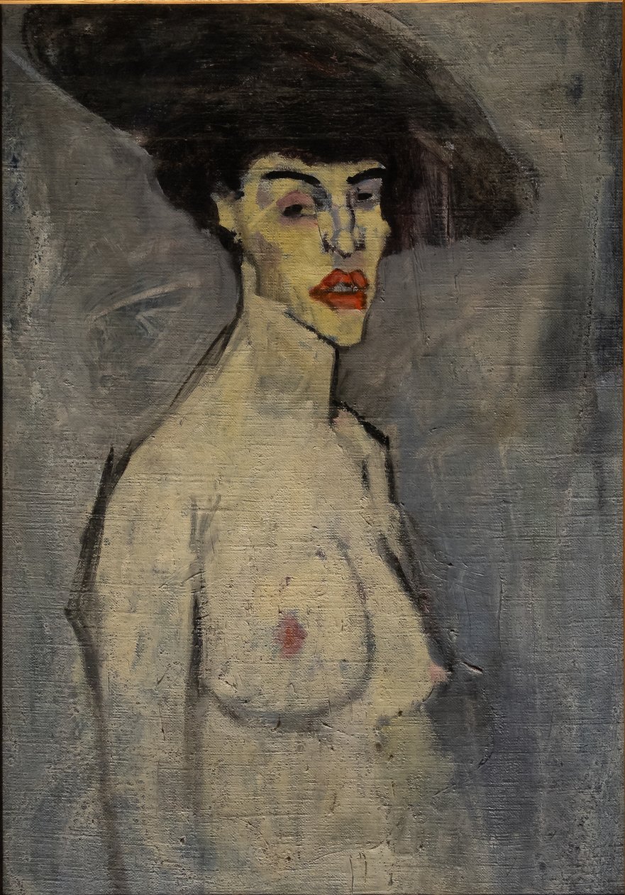 Akt mit Hut von Amedeo Modigliani