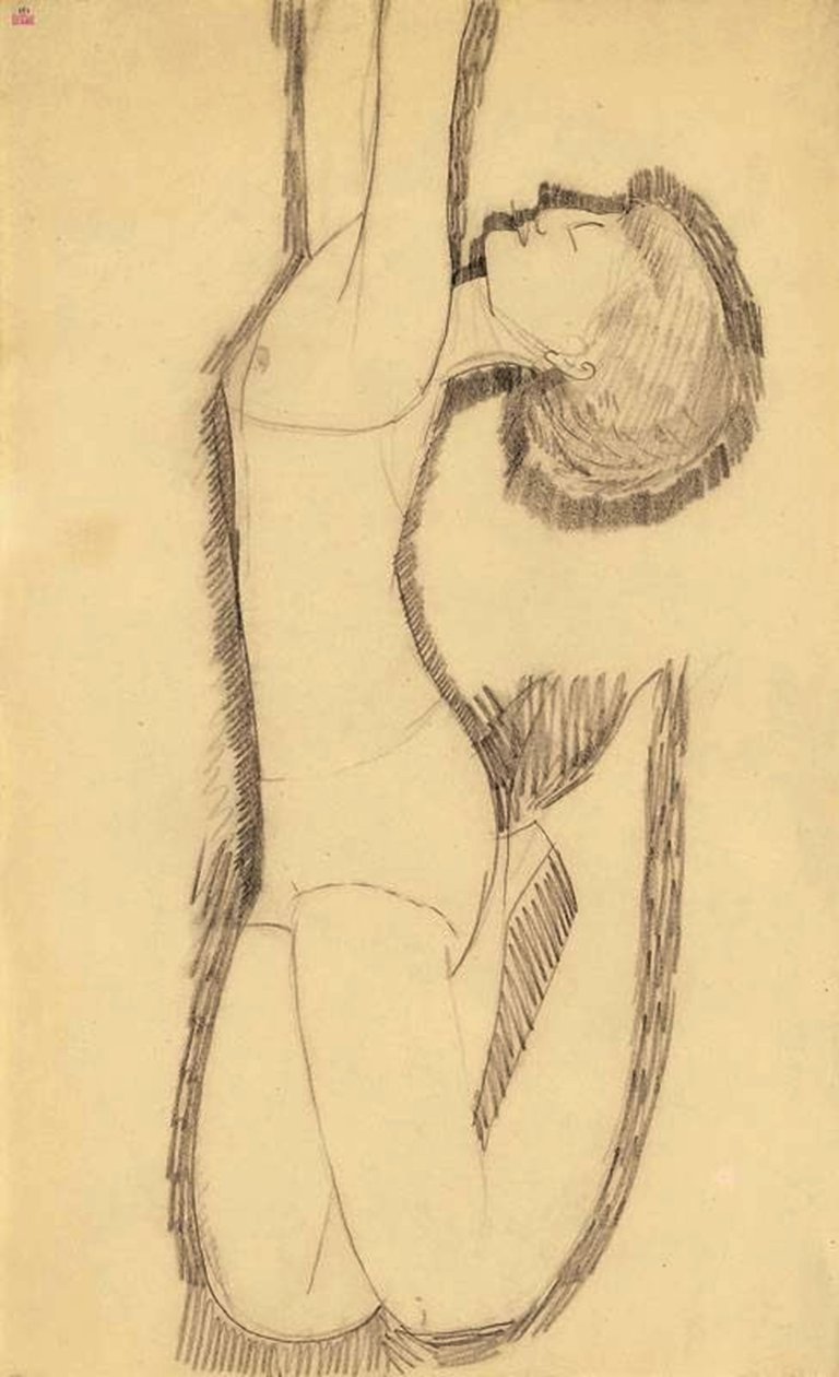 Anna Achmatowa als Akrobatin, 1911 von Amedeo Modigliani