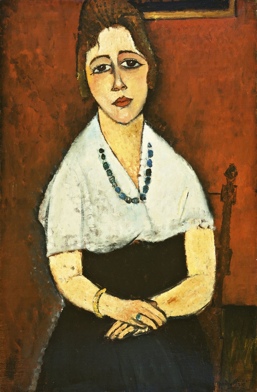 Mädchen mit Halskette von Amedeo Modigliani