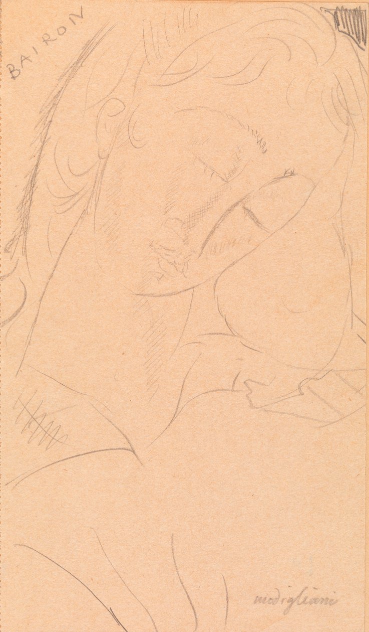 Kopf - Bairon von Amedeo Modigliani