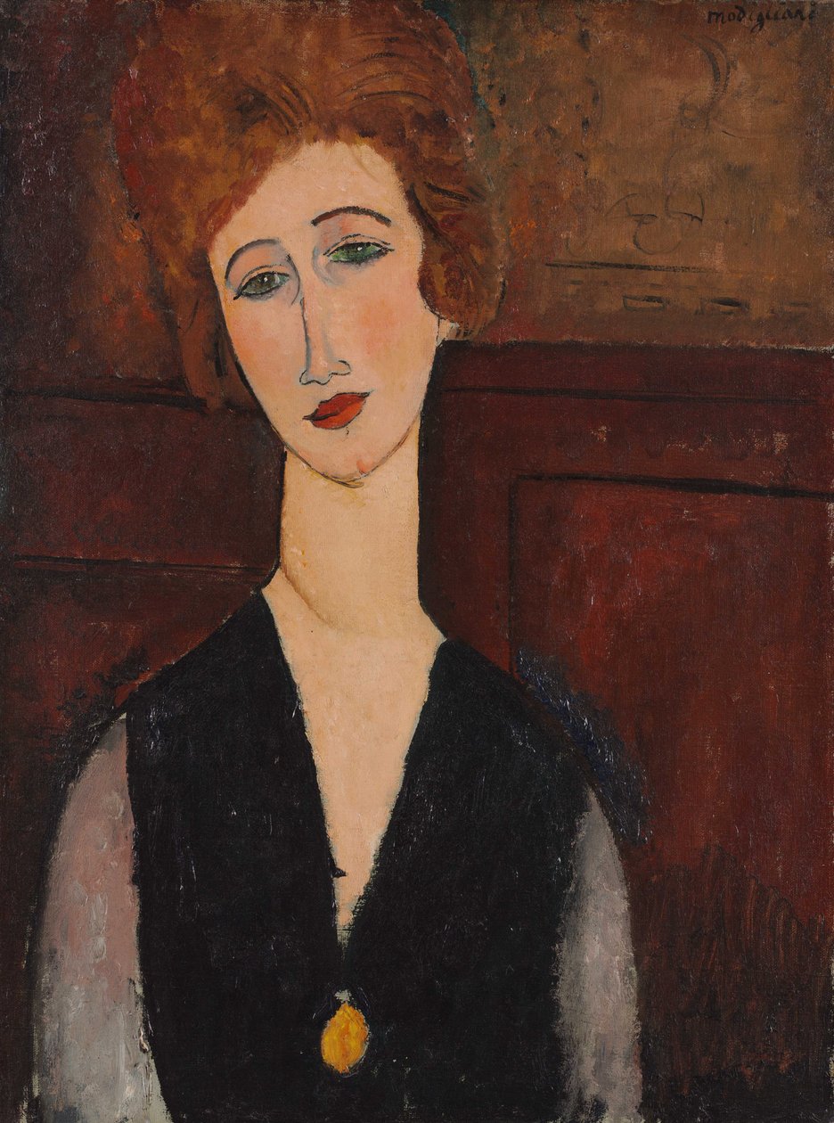 Porträt einer Frau, ca. 1917-18 von Amedeo Modigliani