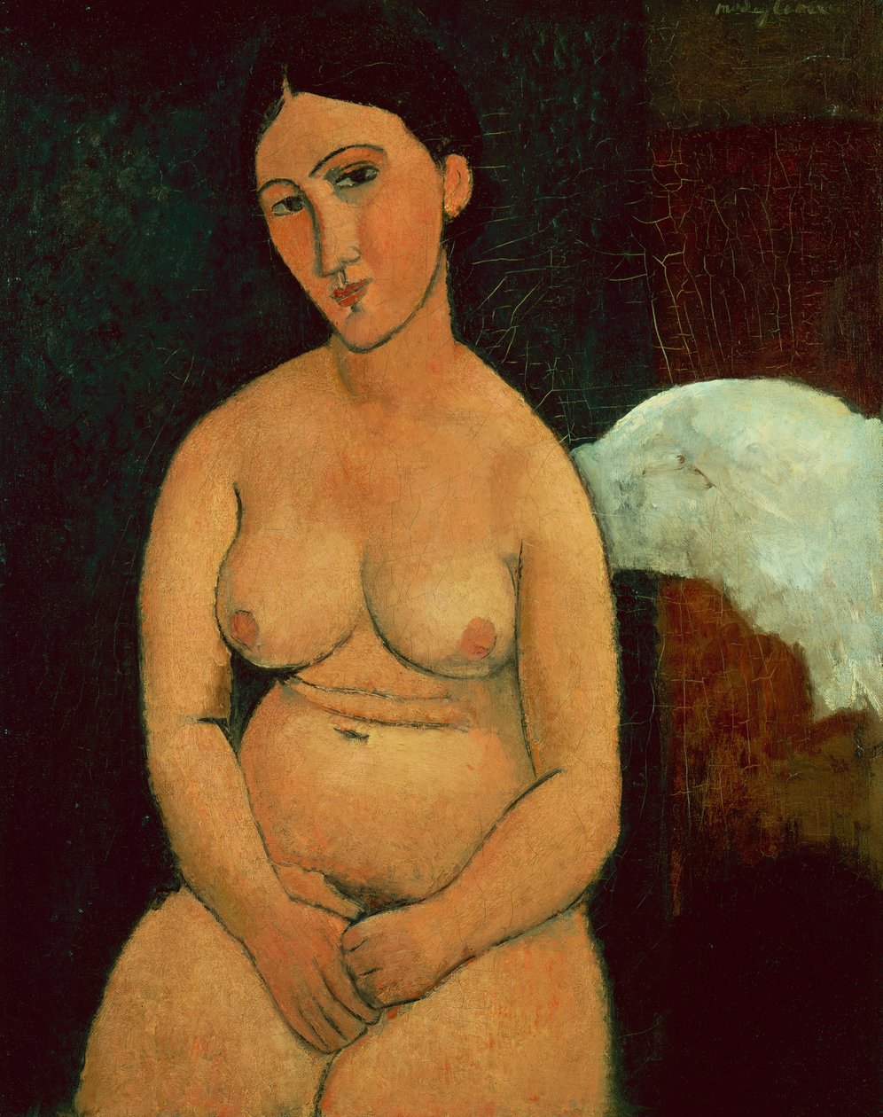 Sitzender Akt, ca. 1917 von Amedeo Modigliani