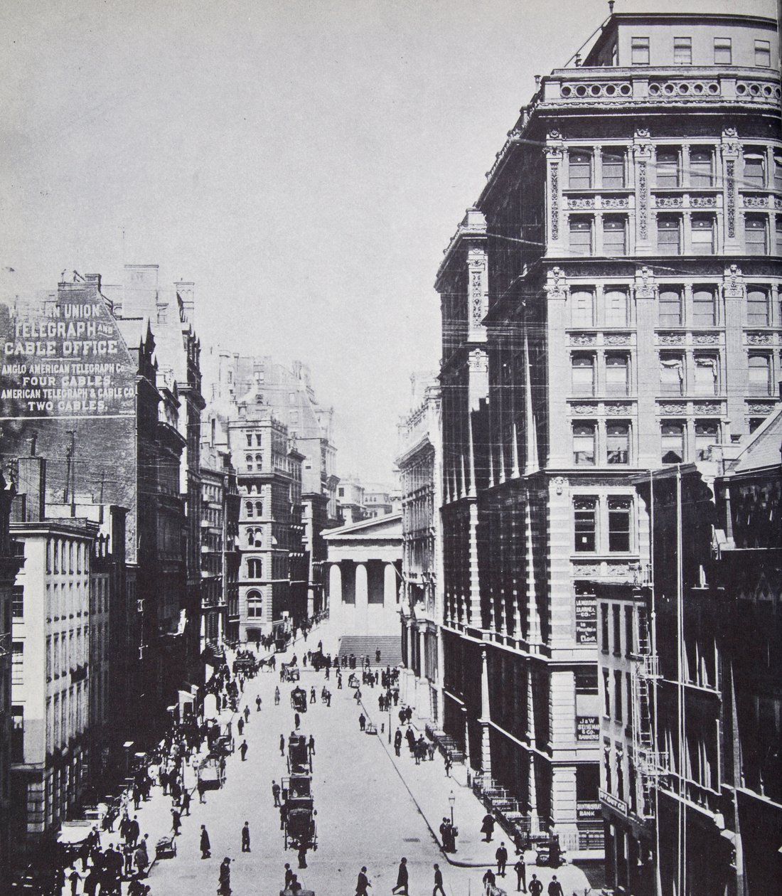 Broad Street, Blick Richtung Wall Street, New York, 1893 von American Photographer