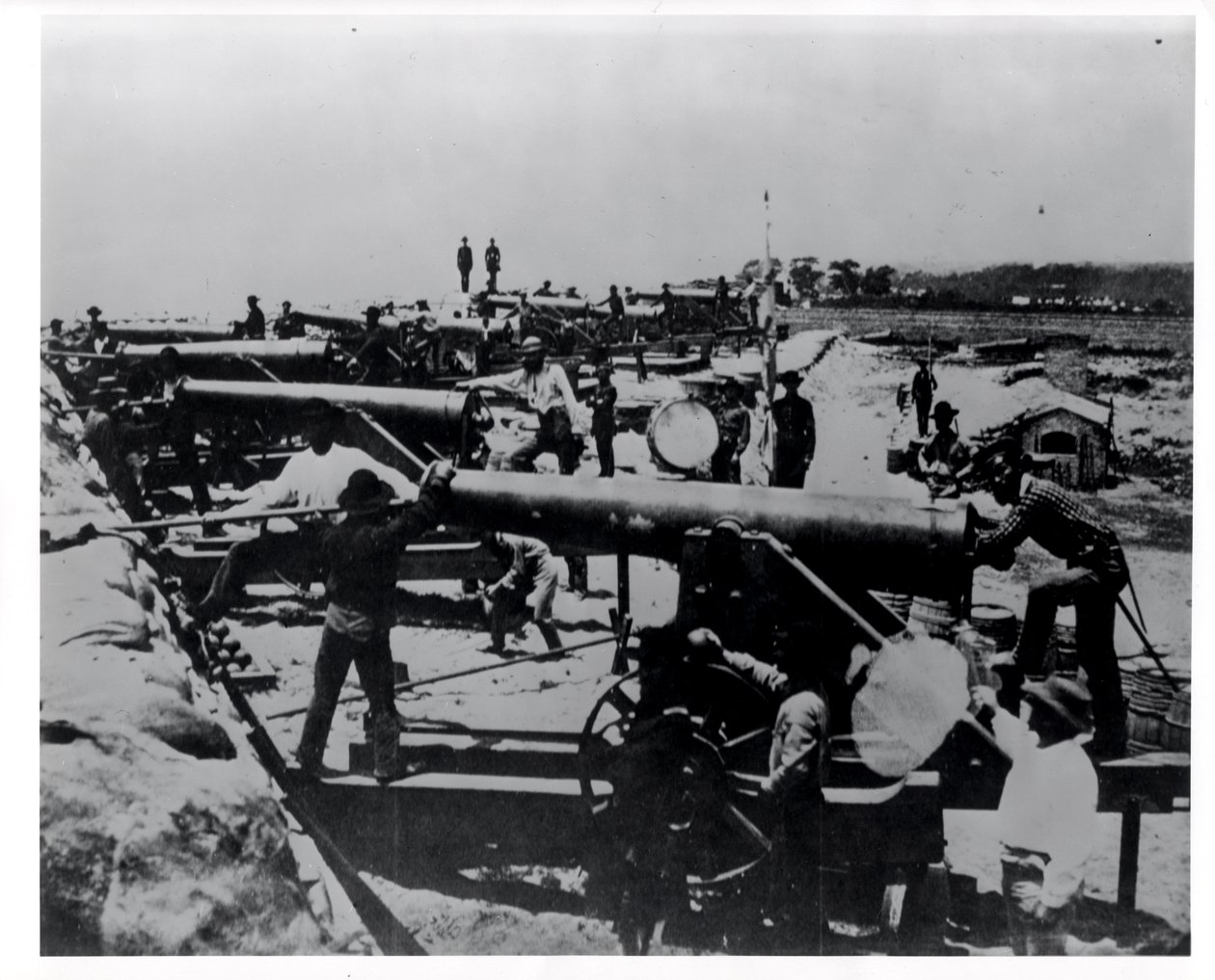 Konföderierte Wasserbatterie am Warrington-Eingang zur Pensacola-Bucht, Florida, Februar 1861 von American Photographer