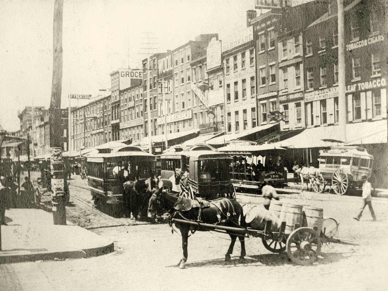 Front und Market Streets, 1881 von American Photographer