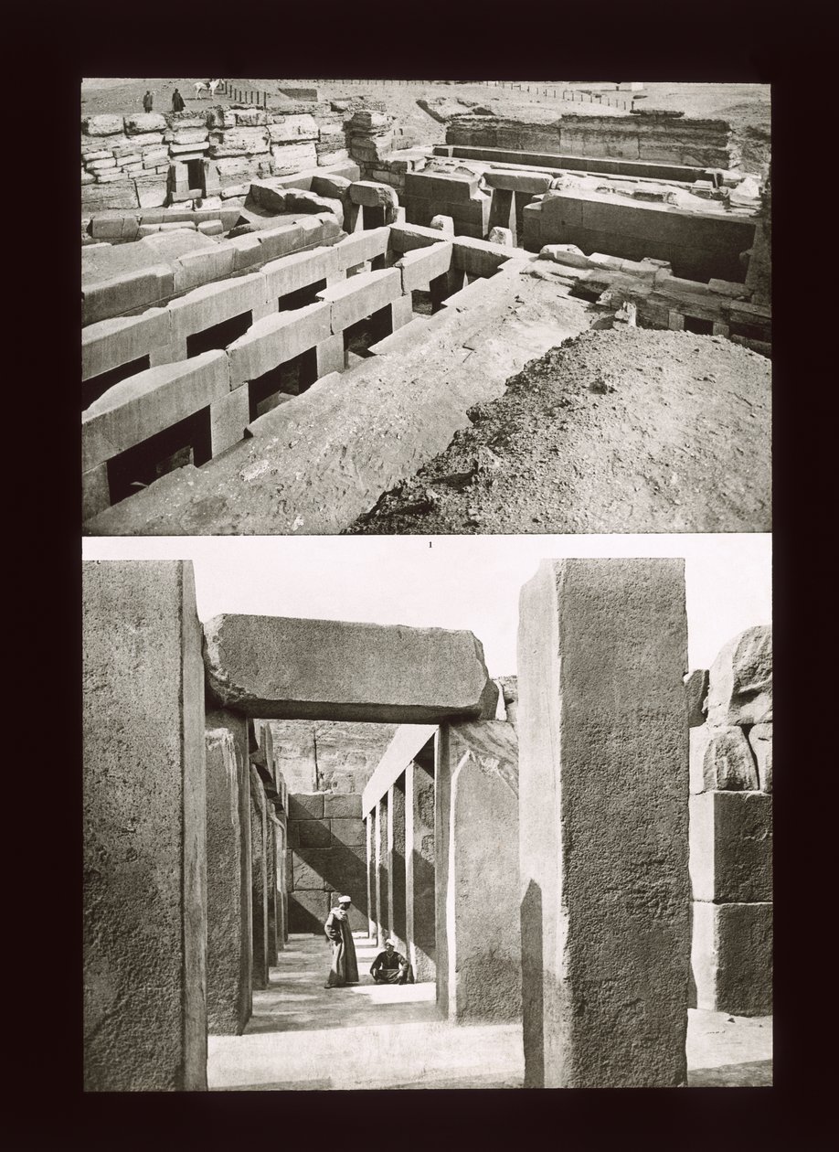 Zwei Ansichten der Stufenpyramide von Meidum, 4. Dynastie, Altes Reich von American Photographer