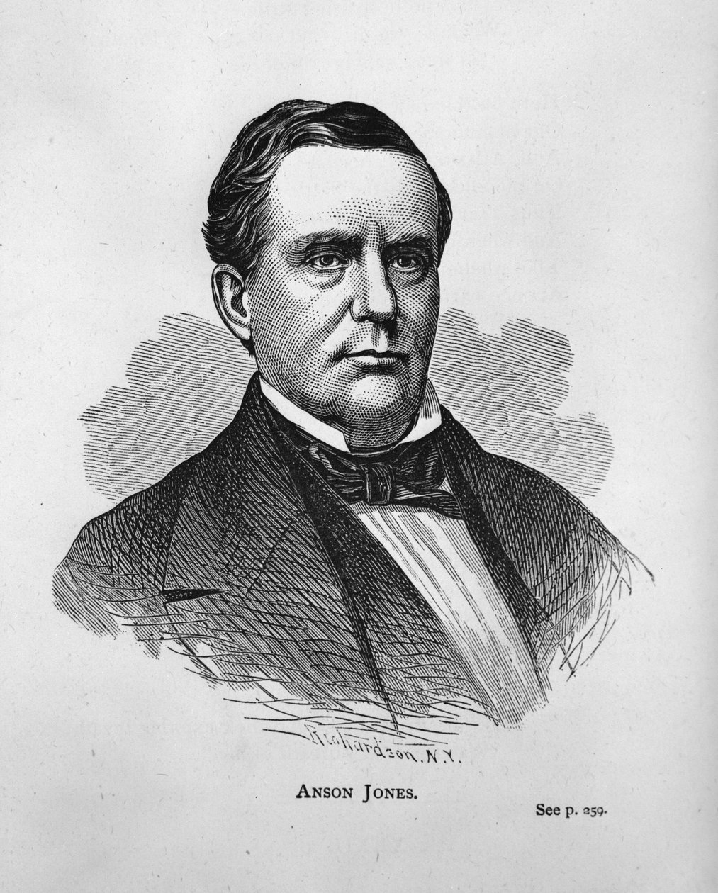 Anson Jones, aus dem Texas History Scrapbook von American School