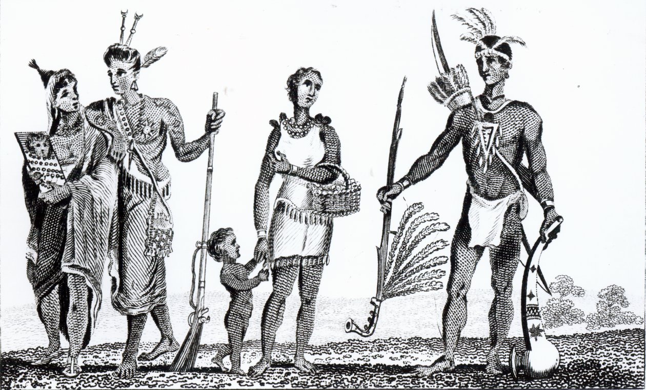 Nordamerikanische Indianer, veröffentlicht von Richard Phillips, 1806 von American School