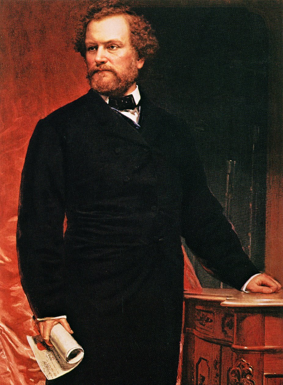 Porträt von Samuel Colt, Erfinder des Revolvers von American School