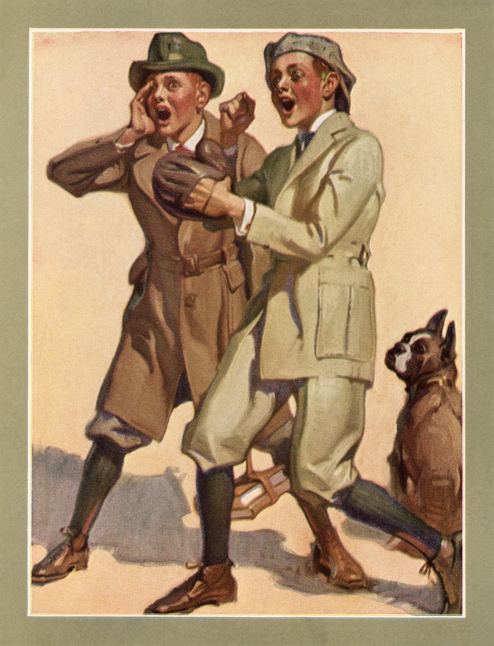 Jungen spielen Straßenbaseball in den 1920er Jahren von American School