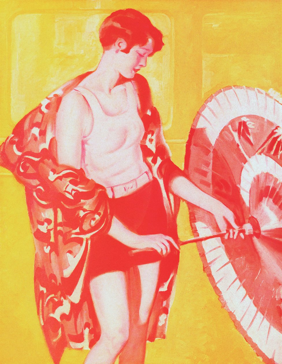 Flapper im Badeanzug von American School