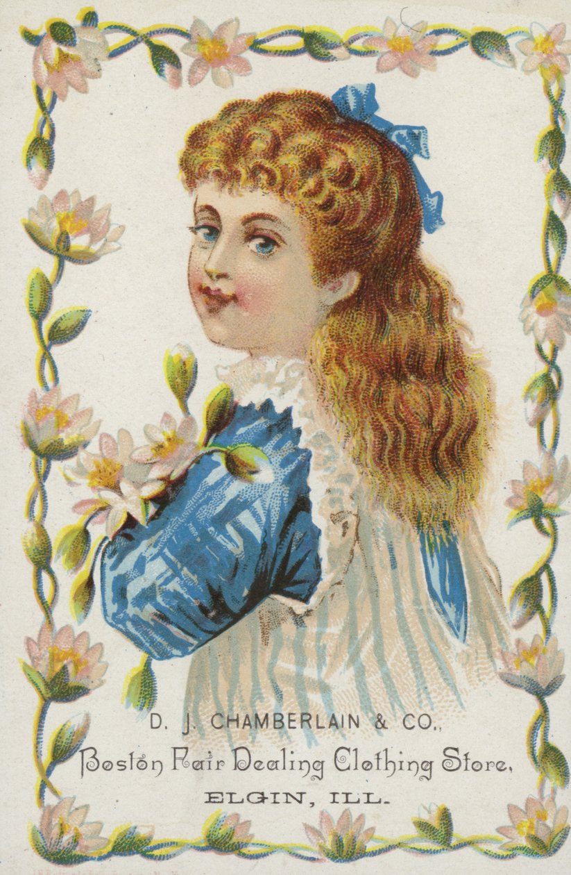 Mädchen mit Blumen von American School