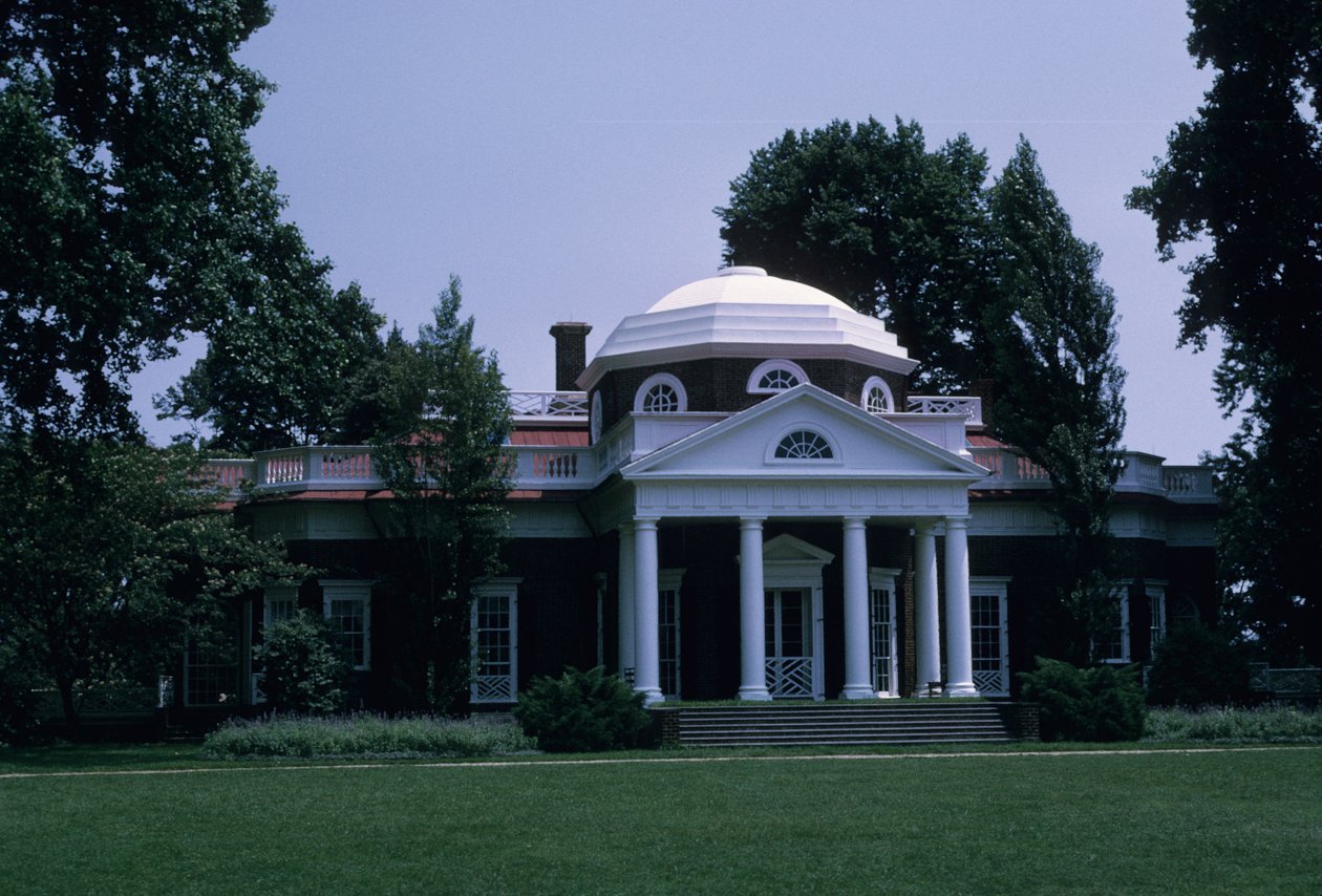 Monticello, entworfen von Thomas Jefferson von American School