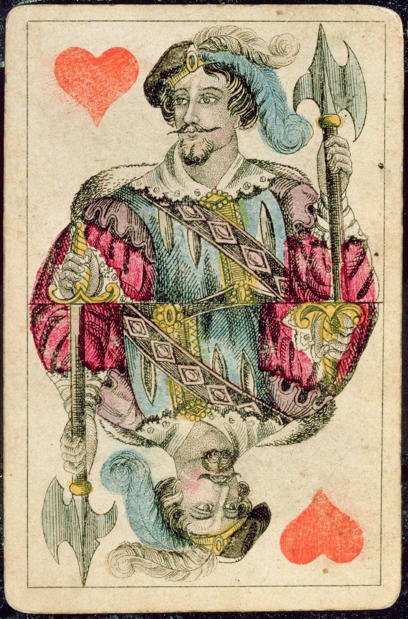 Spielkarte: Bube der Herzen von American School
