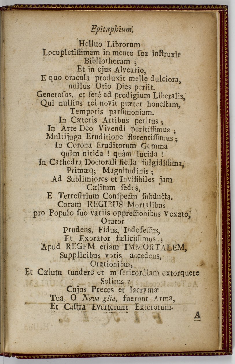 Samuel Mather, Epitaphium, 1724 von American School