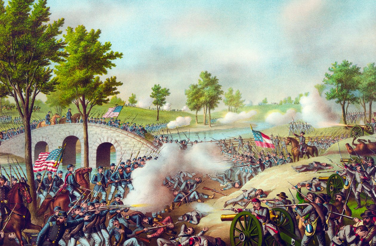 Die Schlacht von Antietam, 1862 von American School