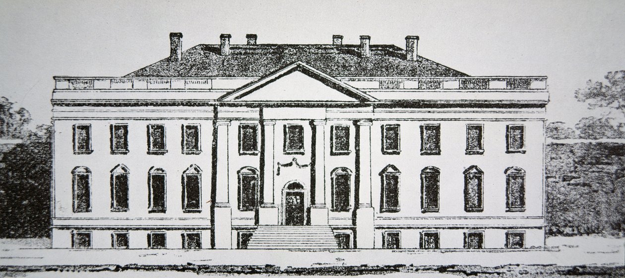 Das Weiße Haus im Jahr 1807 von American School