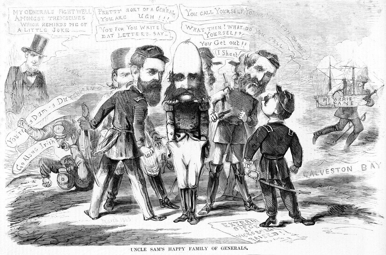 Onkel Sams glückliche Familie von Generälen, ca. 1863 von American School