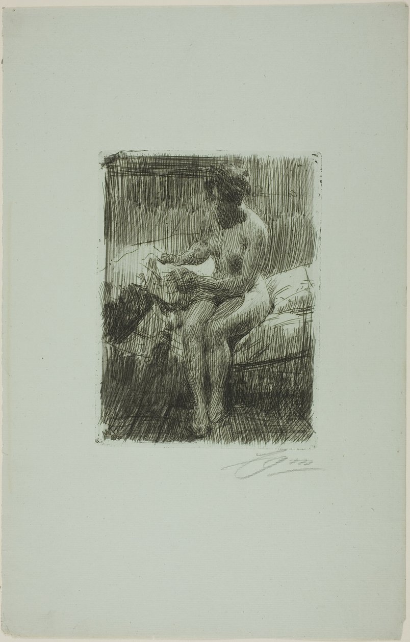 Modell beim Lesen von Anders Leonard Zorn