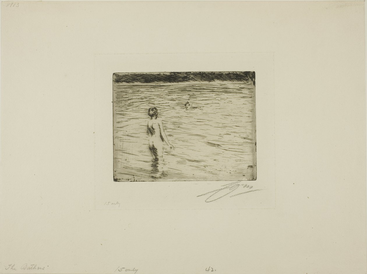 Mutter beim Baden von Anders Leonard Zorn