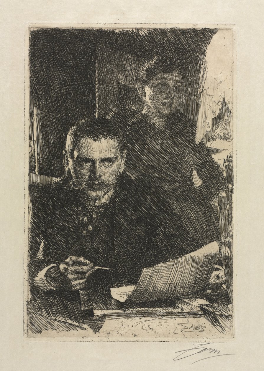 Der Künstler und seine Frau von Anders Leonard Zorn