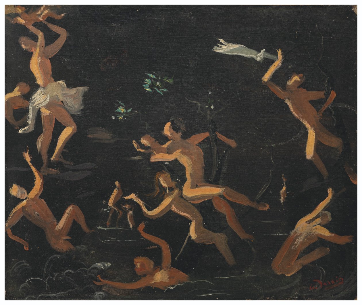 Nymphen beim Baden von Andre Derain