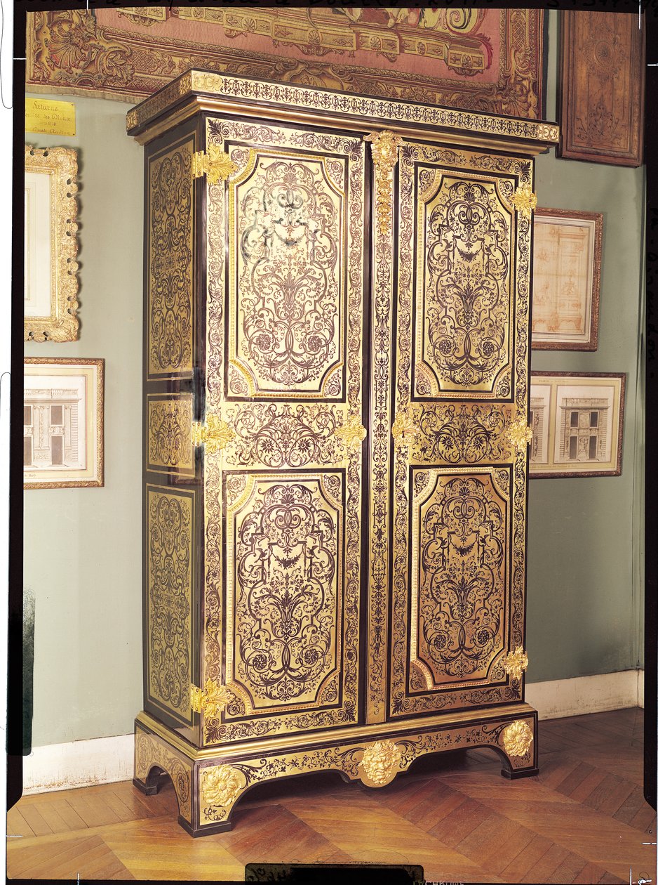 Garderobe von Ludwig XIV., ca. 1680-90 (Bronzemarketerie und Holz) von Andre Charles Boulle