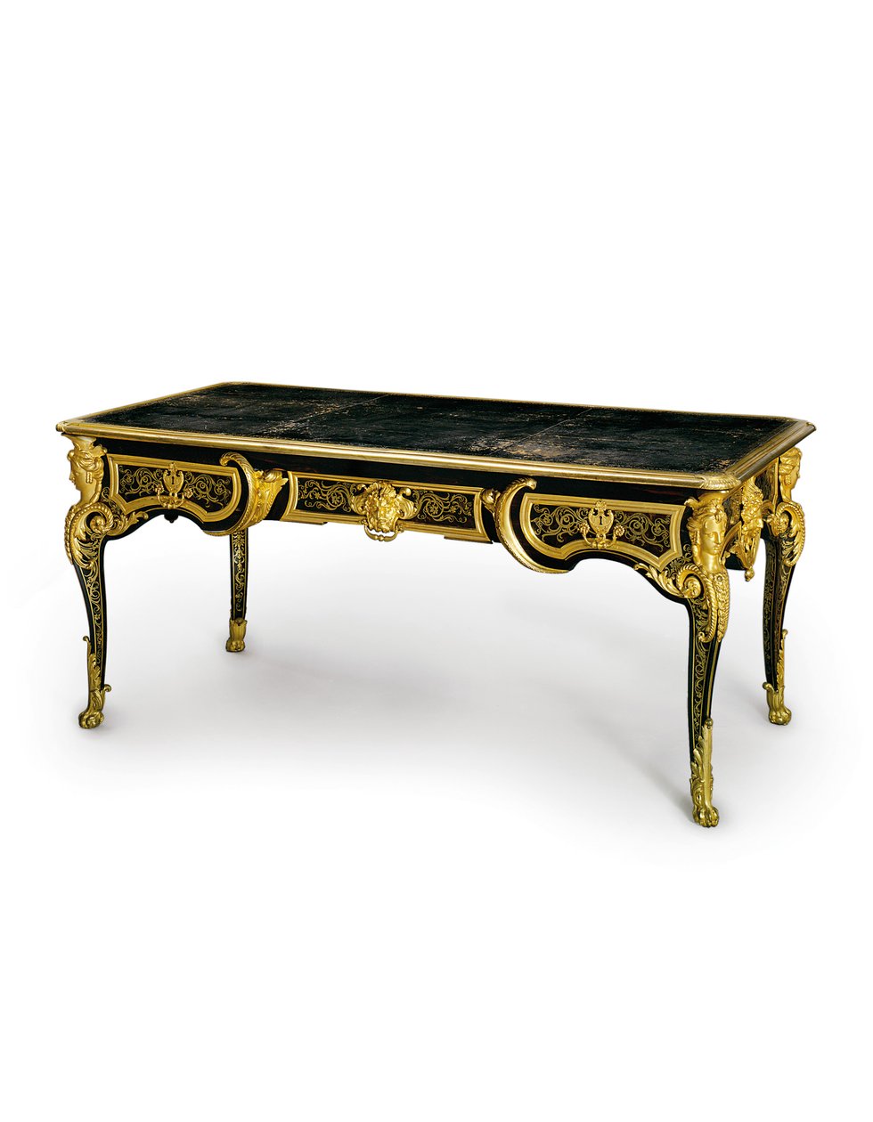 Louis XV Bureau Plat, 1725-50 von Andre Charles Boulle