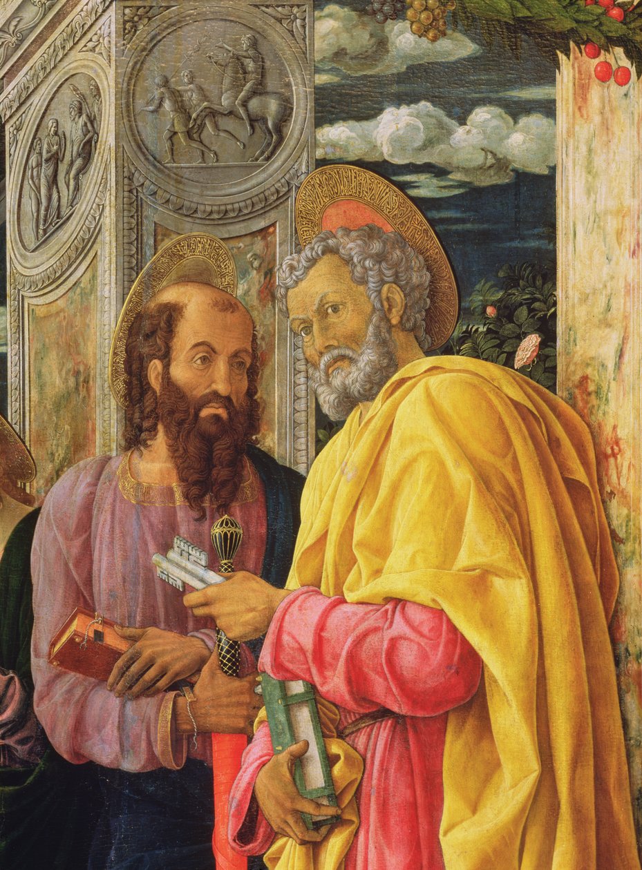 Altarbild aus San Zeno Maggiore, Verona, (Detail) von Andrea Mantegna