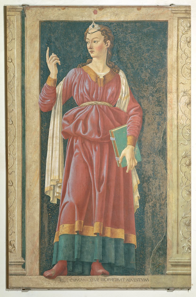 Die Kumanische Sibylle, aus der Villa Carducci Serie berühmter Männer und Frauen, ca. 1450 von Andrea del Castagno