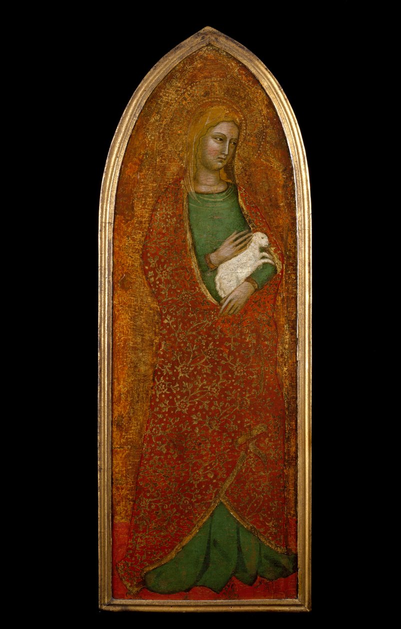 Heilige Agnes, um 1365 von Andrea di Bonaiuto fl.1343 77 Andrea di Bonaiuto fl.1343 77