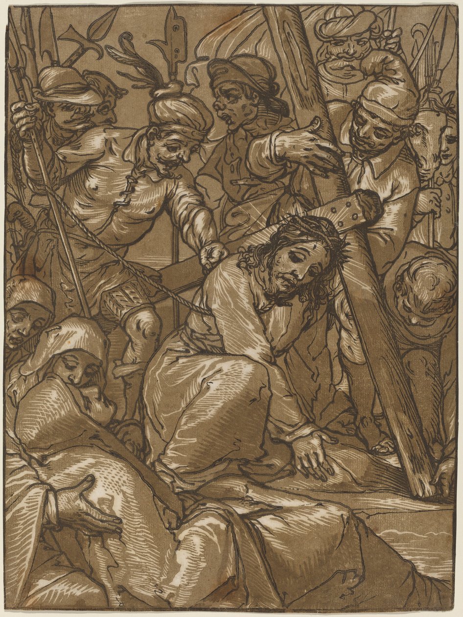 Das Tragen des Kreuzes, 1580er von Andrea Andreani